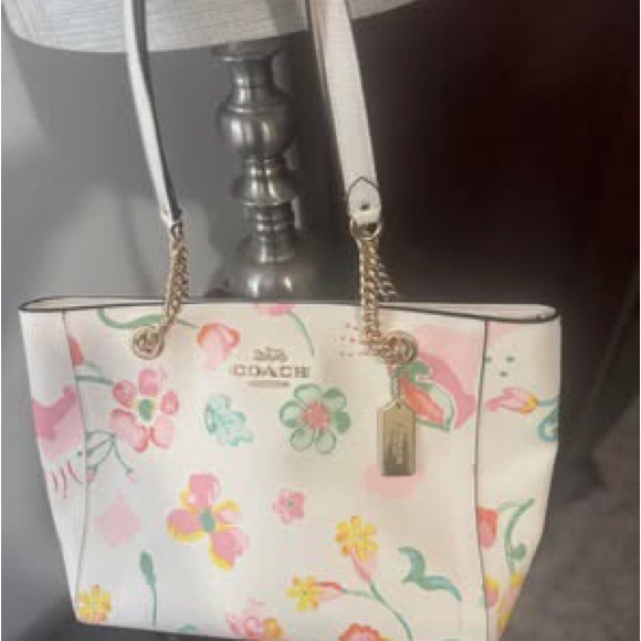 Coach Multicolor Floral Tote Bag - Picture 1 of 3